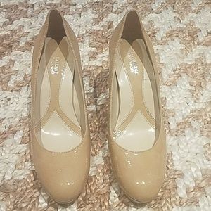 Nude Patent Heels